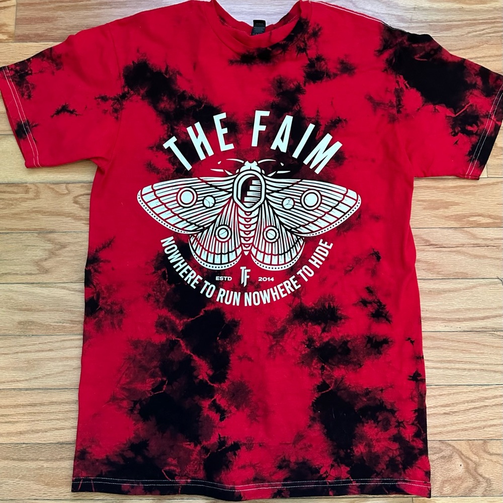 The Faim Band Concert T-Shirt Size Medium Red & Black Tie Dye